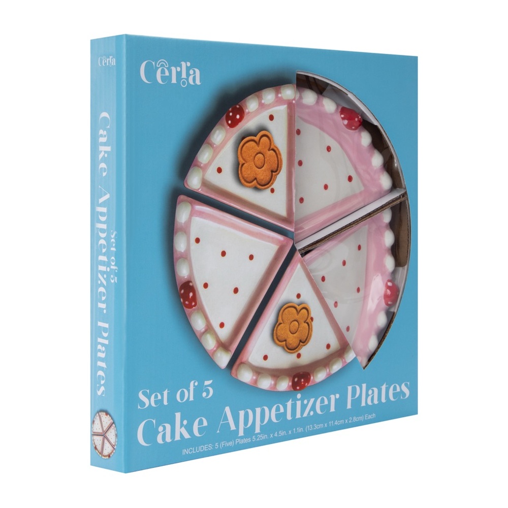 Ceramic Cake Appetizer Plate Set